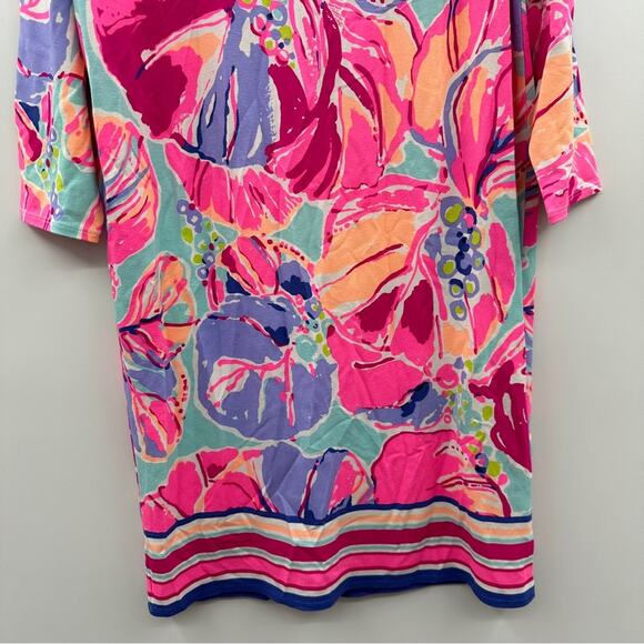 Lilly Pulitzer Lilla Multicolor Jam Out Engineered Exposed Shoulder Mini Dress S - Picture 4 of 10